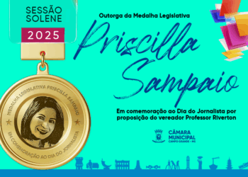 Câmara Municipal de Campo Grande homenageia jornalistas com Medalha Legislativa “Priscilla Sampaio”