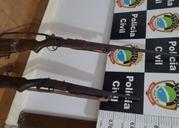 Suspeito de violência doméstica é preso e polícia apreende armas de fogo em Caarapó