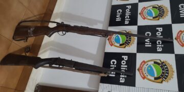 Suspeito de violência doméstica é preso e polícia apreende armas de fogo em Caarapó