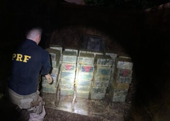 PRF apreende 360 kg de cocaína escondidos em caminhão em Maracaju