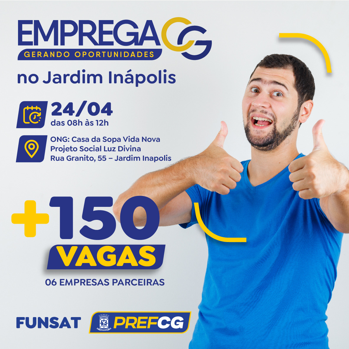 Emprega CG leva mais de 150 oportunidades ao Jardim Inápolis nesta quinta-feira (24)