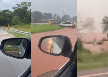 Temporal causa alagamentos, quedas de árvores e interdições de rodovias em MS neste sábado