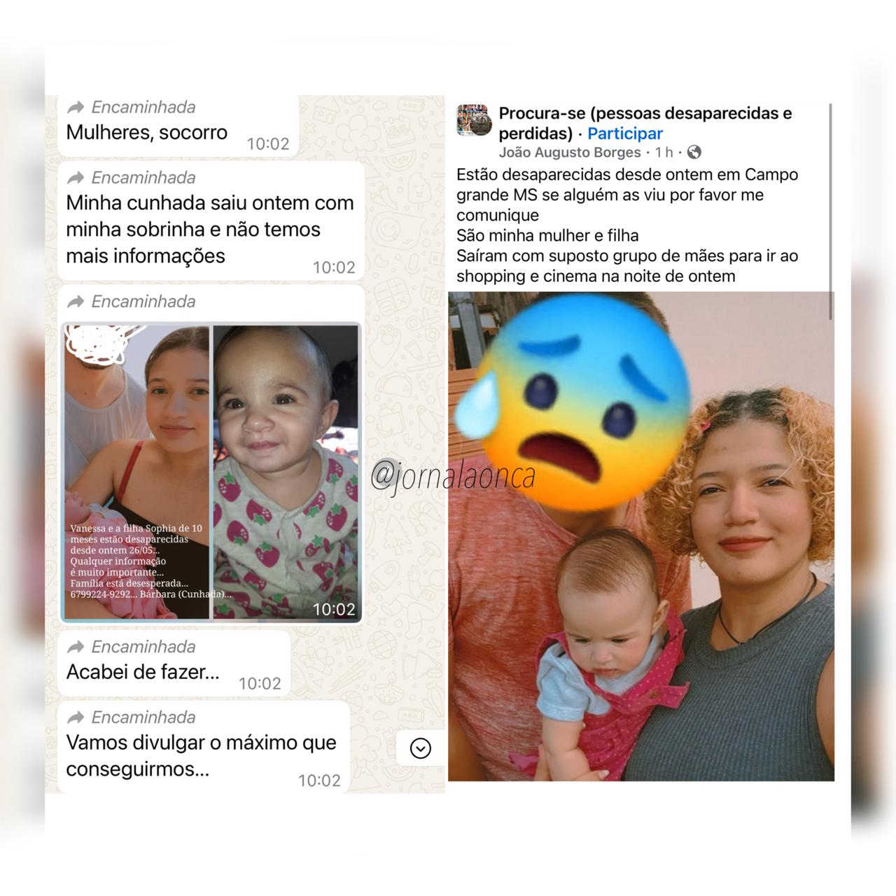 Postagem nas redes: assassino simulou desaparecimento e mobilizou a própria família após matar mulher e bebê