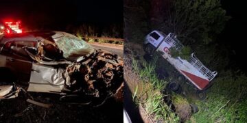 Grave acidente na BR-262 deixa caminhoneiro ferido após colisão com carro