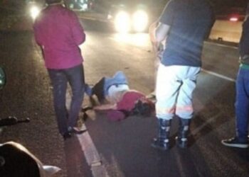 Homem sofre atropelamento grave e tem braço esmagado na BR-463, em Dourados