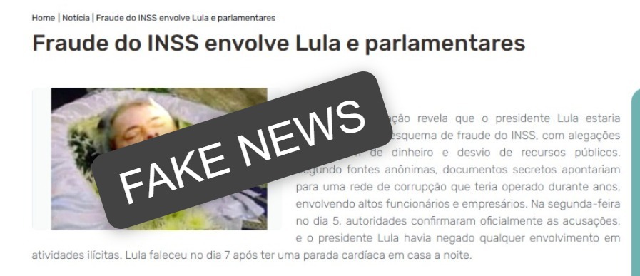 Após notícia falsa da morte de Lula em site oficial, Prefeito faz BO uma semana depois, alegando invasão