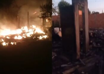 Incêndio destrói casa e morador perde tudo no Residencial Homex, em Campo Grande
