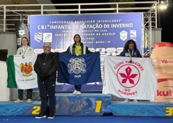 Com apoio do Auxílio-Atleta, nadadora brilha no Campeonato Brasileiro Infantil de Natação e leva 4 ouros