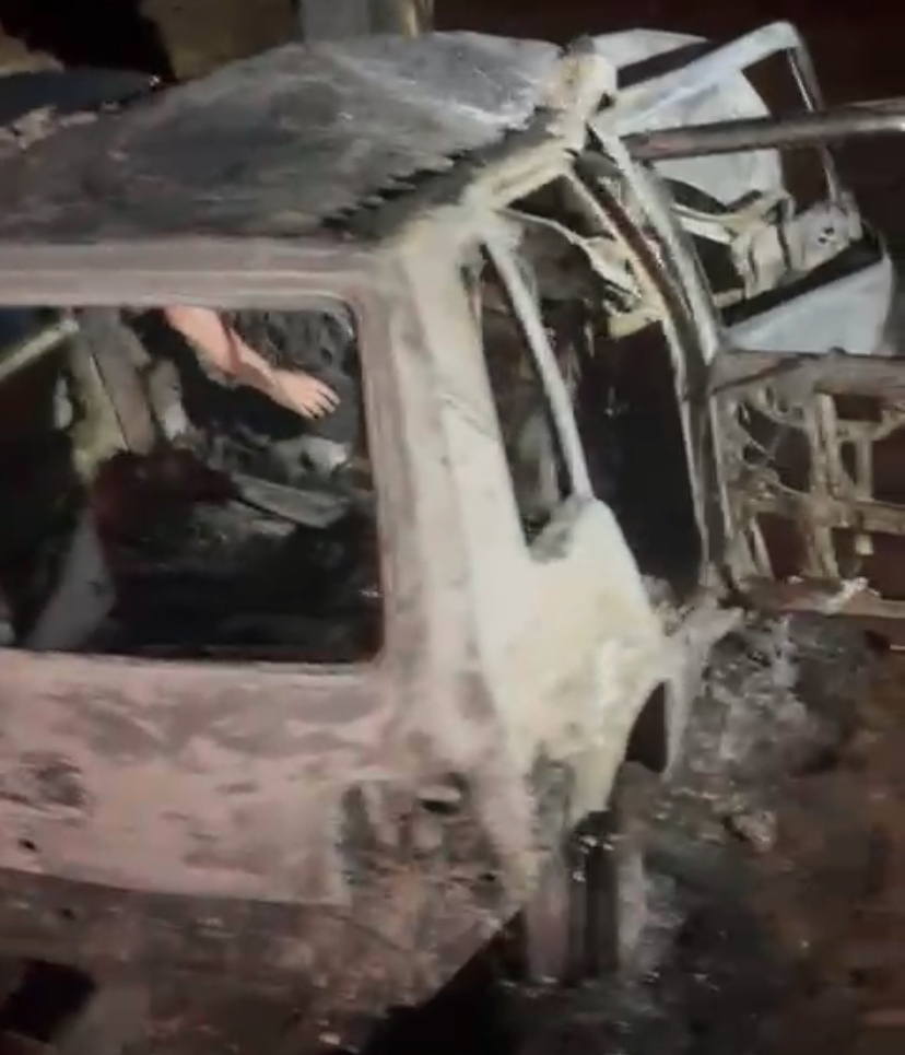 Ex-vereador fica gravemente ferido após carro pegar fogo em acidente na BR-262, em Ribas