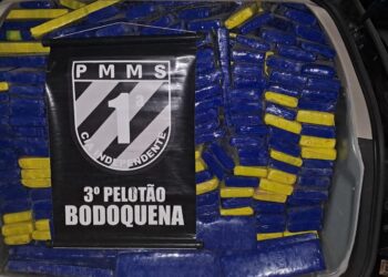 Caminhonete furtada com quase 2 toneladas de maconha é abandonada em mata após fuga em MS