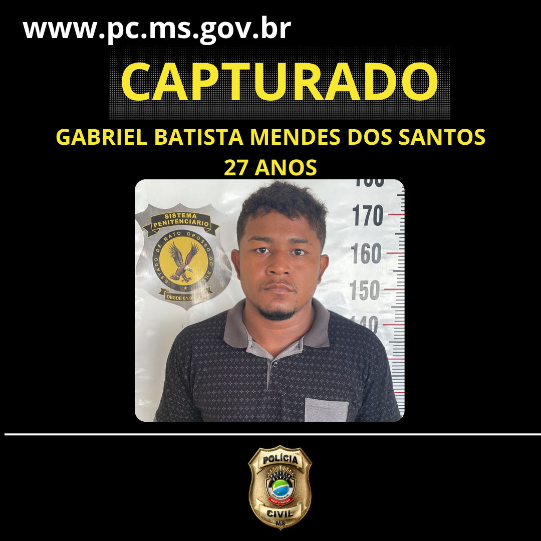 Procurado por latrocínio em Corumbá se entrega à polícia após divulgação de cartaz