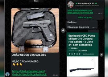 Mas gente! Grupo de whats tinha rifa de armas e PF faz operação em CG