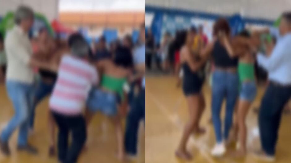 Vídeo: Brinde vira treta e mulheres saem no tapa em escola do Noroeste