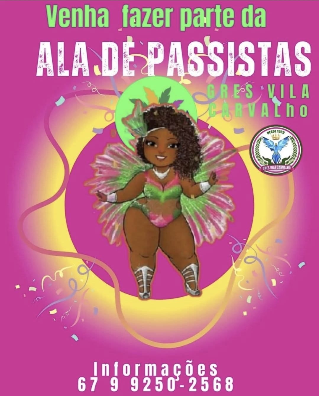 Quer desfilar? Escola de Samba oferece aulas grátis para Ala de Passistas