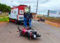 Motociclista e criança ficam feridos em acidente entre moto e caminhonete em São Gabriel do Oeste Motociclista e criança ficam feridos em acidente entre moto e caminhonete em São Gabriel do Oeste