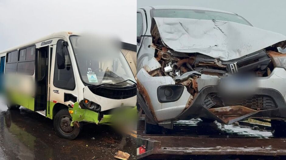 Acidente entre carro e micro-ônibus deixa feridos na MS-276 em Batayporã