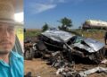 Jovem morre em grave acidente entre caminhonete e carreta na MS-480 Jovem morre em grave acidente entre caminhonete e carreta na MS-480