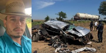 Jovem morre em grave acidente entre caminhonete e carreta na MS-480