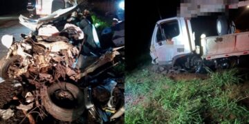 Engenheiro morre em colisão entre carro e caminhão na BR-267, em Nova Andradina