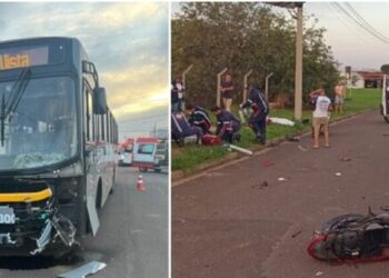 Grave acidente entre moto e ônibus mata tia e sobrinha em Três Lagoas Grave acidente entre moto e ônibus mata tia e sobrinha em Três Lagoas