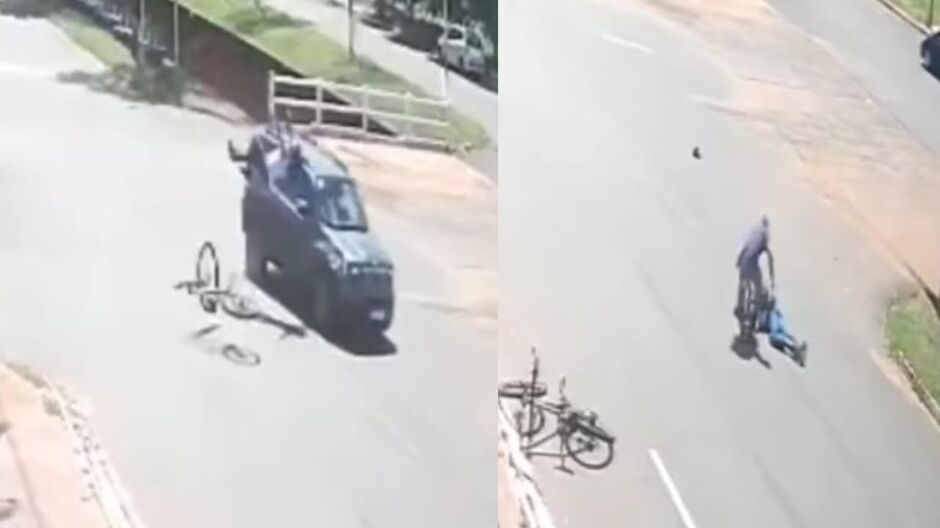 Ciclista é atingido por Jeep Renegade em cruzamento de Paranaíba