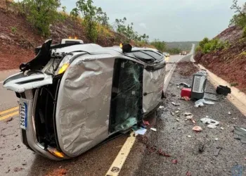 Acidente grave deixa três feridos em rodovia no norte de Mato Grosso do Sul