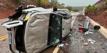 Acidente grave deixa três feridos em rodovia no norte de Mato Grosso do Sul