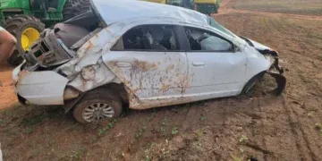 Grave capotamento na BR-060 deixa mulher ferida próximo a Bela Alvorada