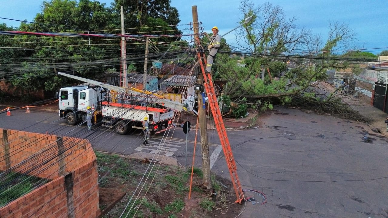 Campo Grande: mais de 99% dos clientes já têm energia restabelecida após temporal