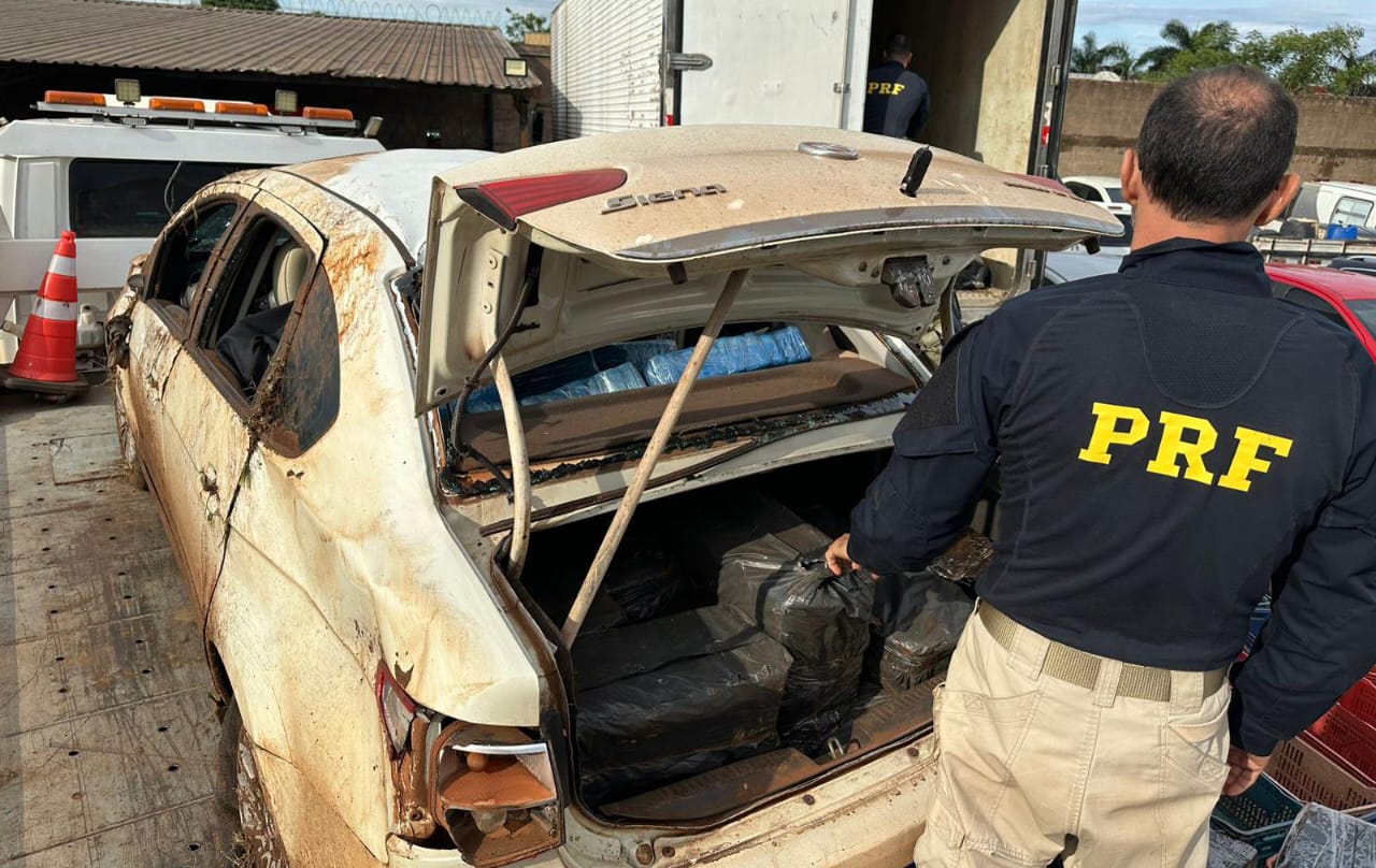 Dois homens são presos em Campo Grande com 1,3 tonelada de maconha após colisões de veículos