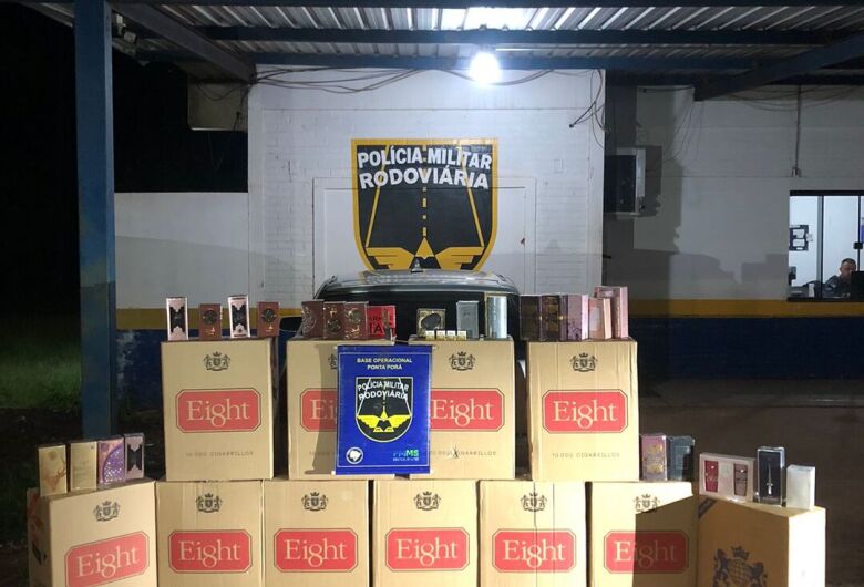 Cigarros, perfumes e medicamentos são apreendidos na MS-164
