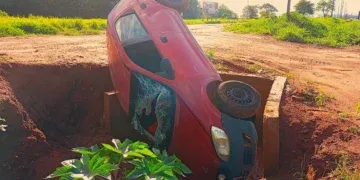 Celta é encontrado em canaleta na MS-134