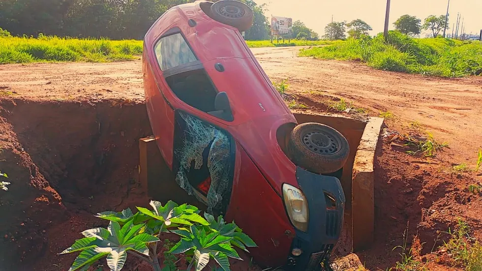 Celta é encontrado em canaleta na MS-134