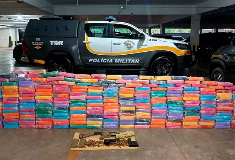 Carga de 270 kg de cocaína saída de Dourados é apreendida em Palmital