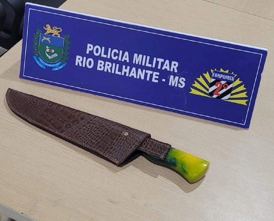 Segurança de hospital é ameaçado com faca em Rio Brilhante