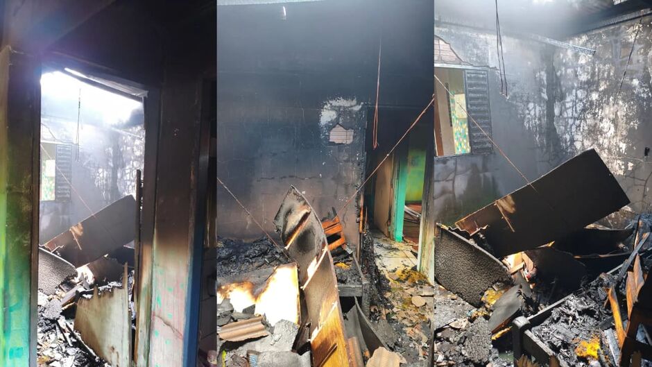 Incêndio atinge casa de idosa após vela provocar fogo em São Gabriel do Oeste