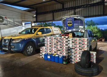 Fiscalização na MS-480 resulta na apreensão de carga irregular avaliada em R$ 58 mil Fiscalização na MS-480 resulta na apreensão de carga irregular avaliada em R$ 58 mil