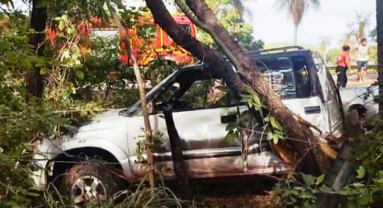 Casal sofre acidente com caminhonete na BR-262