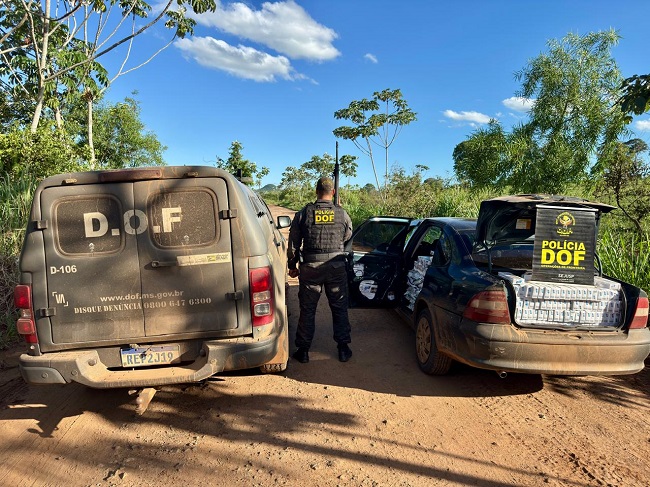 Polícia apreende carro com agrotóxicos e cigarros contrabandeados em aldeia de Sidrolândia