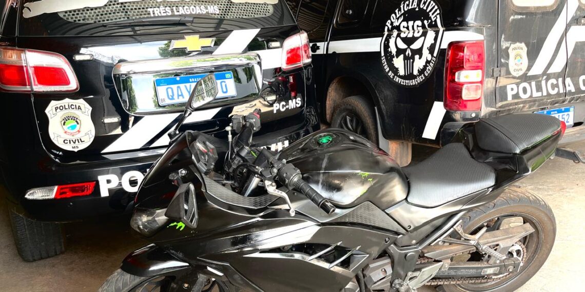 Moto roubada é recuperada após meses de investigação em Três Lagoas