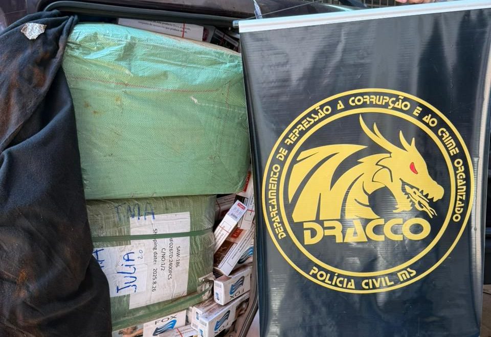 DRACCO apreende carga de produtos contrabandeados e detém dois suspeitos na saída para Sidrolândia