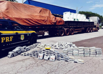 Polícia Rodoviária Federal apreende carga de drogas em caminhão na BR-262 Polícia Rodoviária Federal apreende carga de drogas em caminhão na BR-262