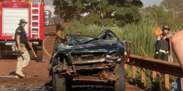 Acidente na BR-267 deixa uma mulher morta e outra pessoa ferida em Maracaju