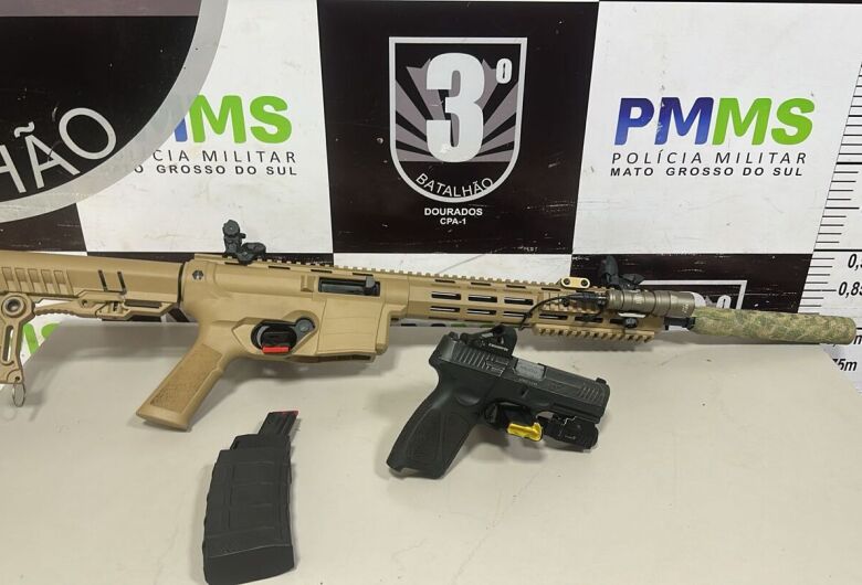Polícia apreende armas após homem ameaçar família em Dourados