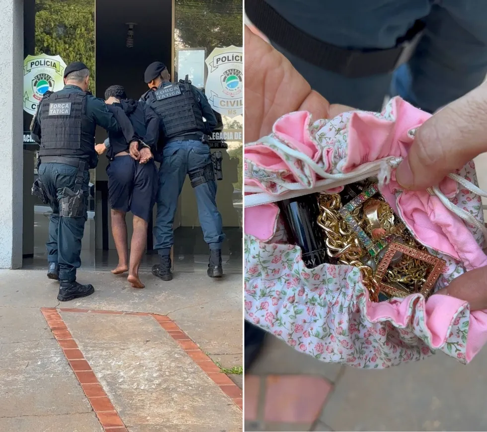 Suspeito é preso horas após arrombar casa e furtar objetos