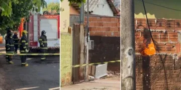 Curto-circuito provoca incêndio em rede elétrica e mobiliza equipes de emergência