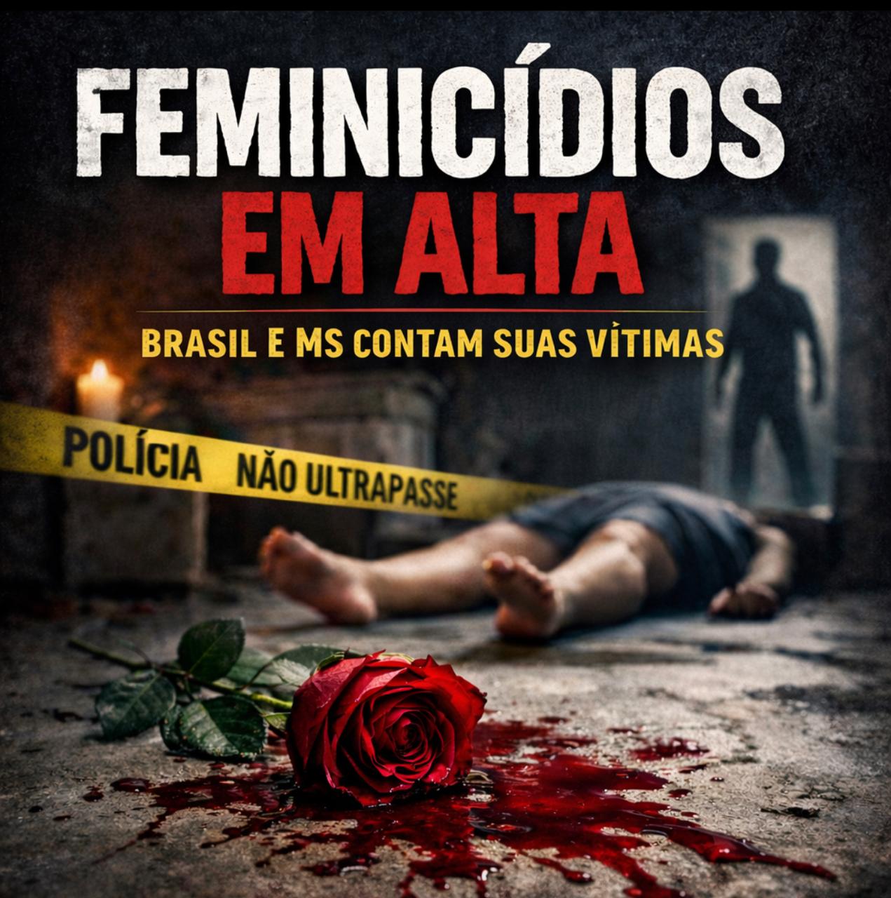 Brasil bate recorde histórico e registra ao menos 4 feminicídios por dia em 2025; MS também tem alta