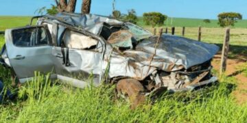 Irmãos envolvidos em capotamento na BR-060 passam bem