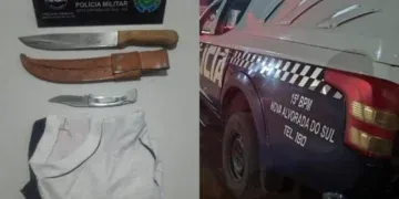 Suspeito armado tenta atacar vítima, mas é impedido por amiga