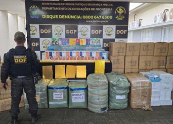 Pai e filho são presos com van carregada de produtos de descaminho